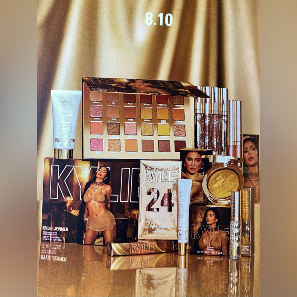 RARE! 24k Golden Birthday Collection Kylie Cosmetics PR Box Eyeshadow Lipstick